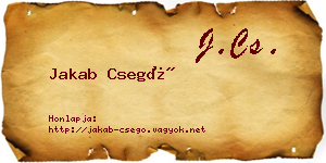 Jakab Csegő névjegykártya